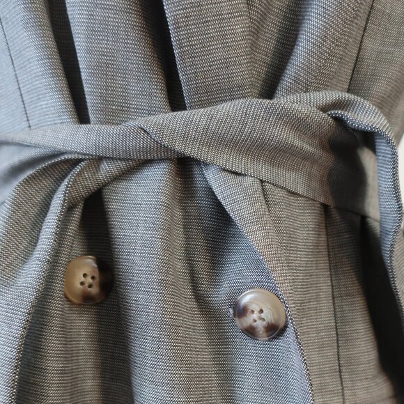 NWT Womens TWP Taupe Virgin Wool Blend Blazer Smoking Jacket S - Picture 7 of 16